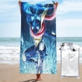 thumbnail image 1 of Toalla de playa Greninja, suave, de secado rápido, resistente a la arena, para natación, piscina, yoga, gimnasio, camping, toallas de baño ligeras, regalo para niños, niñas, niños y adultos, 31,5 x, 1 of 1
