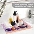 thumbnail image 5 of Acrylic Tray 15.7*11.8*1.9 Inch Transparent Tray Food Tray Tea Cup Tray Serving Trays Cosmetics Storage Kitchen Table Bathroom Sundry Storage Cartoon Chick Group, 5 of 7