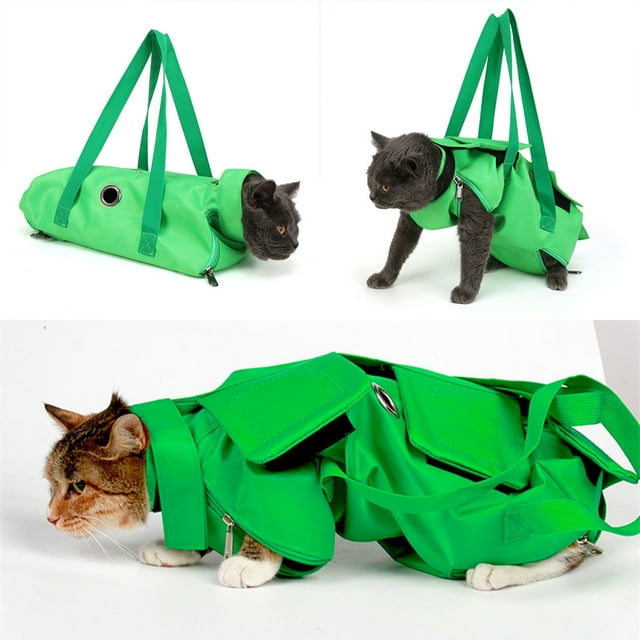 Ruiboury Meets Style Grooming Restraint Bags For Pet Bathing And Washing Easy To Put On Green L