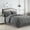 Gray, variant on Sweet Home Collection Microfiber Hypoallergenic 8-Piece Gray Checkered Embossed Bed in a Bag, King