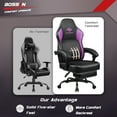 thumbnail image 4 of Waleaf Video Game Chairs with footrest,Gamer Chair for Adults,Big and Tall Chair, 400lb Capacity, Racing Style Computer Chair with Ergonomic Lumbar Support, Gaming Chairs for Teens, 4 of 8