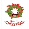thumbnail image 3 of Ambesonne Christmas Duvet Cover Sets, Laughing Wreath Ornaments, 2-Queen, Olive Green and Dark Coral, 3 of 3