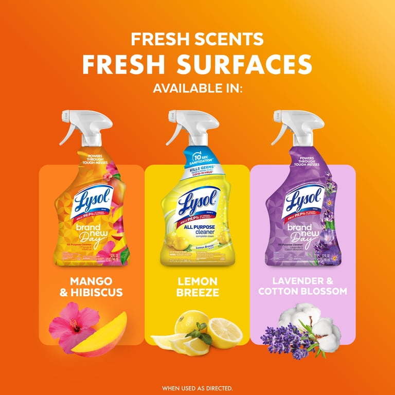 Lysol Multipurpose Home Cleaner, Fresh Scent, Mango & Hibiscus