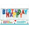 Party Time Molded Letter Birthday Toothpick Candles, Pack of 13, Multi Primary , 3" Wax, Toothpick