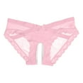 thumbnail image 3 of WILLBEST Womens Cotton Underwear Plus Size Hi Cut and Alluring Transparent Lace Embroidered Open Back Briefs for Wear Breathable Unbeatable Softness Sensational, 3 of 3