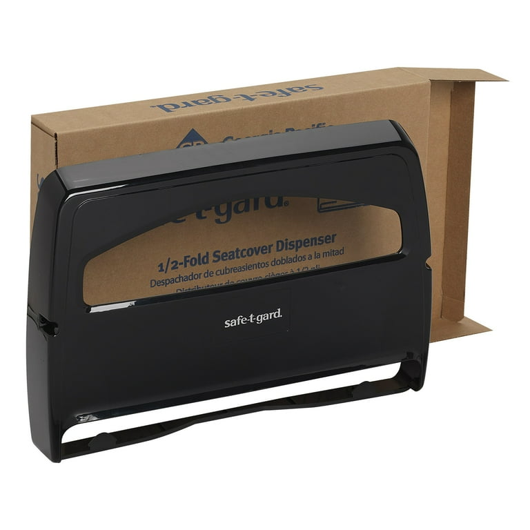 Safe-T-Gard Toilet Seat Cover Dispenser, Half-Fold, 16.38 x 2.5 x 11.75, Black Safe-T-Gard Toilet Seat Cover Dispenser, Half-Fold, 16.38 x 2.5 x 11.75, Black