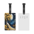 thumbnail image 5 of Sikiie Moonlit Golden Tree Peacock Luggage Tags Privacy Cover ID Label Suitcase Tags Identifiers For School Bags,Suitcases, 5 of 7