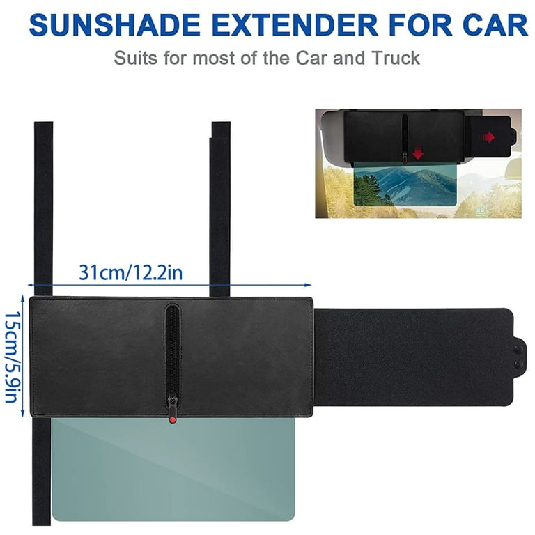 GetUSCart- SAILEAD Sun Visor for Car - Polarized, Universal Car Visor  Extender Sun Blocker - Protects from Sun Glare, Snow Blindness and UV Rays