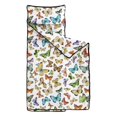 thumbnail image 2 of Colorful Butterfly Collection Pattern Teens Toddler Nap Mat with Pillow, Sleeping Mat Bag for Preschool Daycare 50"x20", 2 of 6