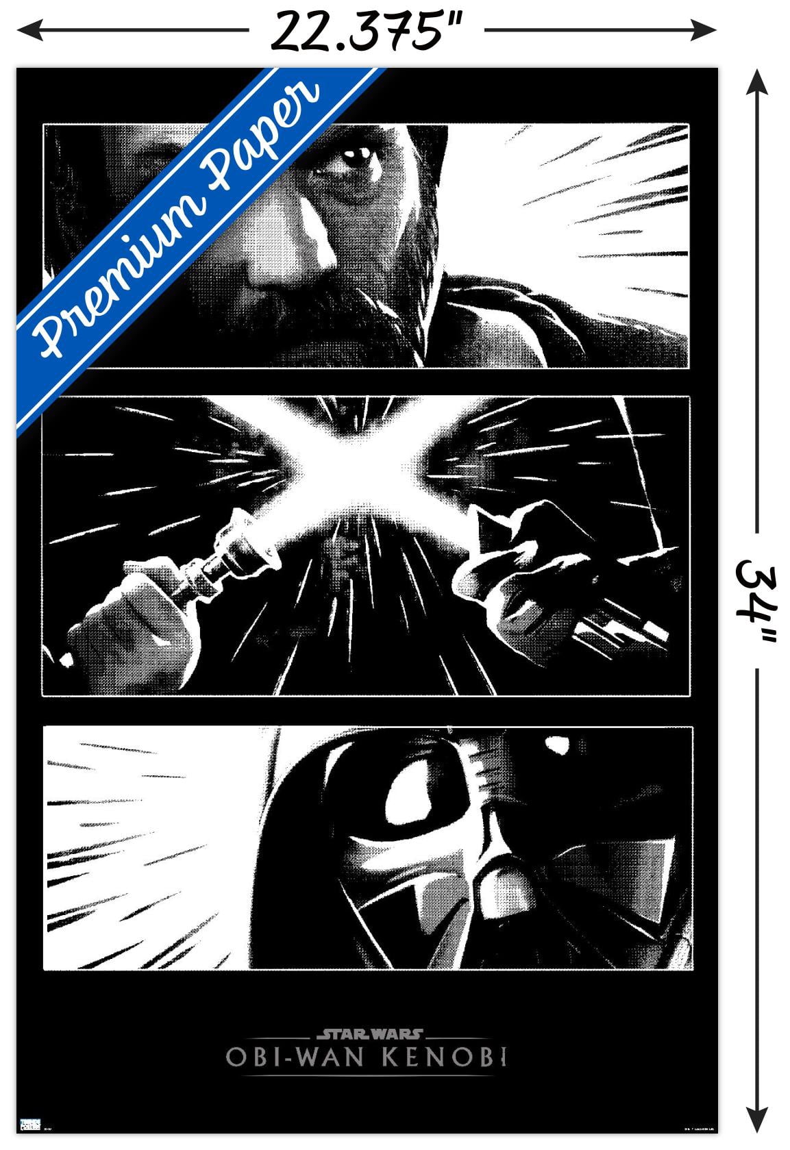 Star Wars: Obi-Wan Kenobi - Panels Wall Poster, 22.375" x 34"