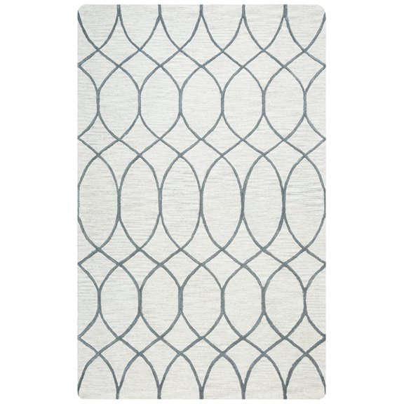 Gatney Rugs Crossing Area Rug CE9482 Khaki Lines Swirls 9' x 12' Rectangle