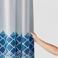 thumbnail image 3 of PRATYUS  Shower Curtain, Modern Geometric Shower Curtain Fabric Shower Curtain Water Resistant with Hooks for Bathroom Standard Size - Blue and White 36x72, 3 of 7
