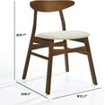 thumbnail image 2 of WestinTrends Mid Century Modern Solid Wood Upholstered Dining Side Chair (Set of 2), Beige, 2 of 5