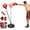 Black, variant on GYMAX Punching Bag for Adults & Teens, Boxing Equipment Set w/Height Adjustable Stand, Gloves & pump, Free Standing Boxing Bag with Reflex Ball for Agility, Great Gift for Boys & Girls