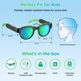 thumbnail image 7 of Smart Bluetooth Sunglasses for Kids, Polarized UV Protection, Open Ear Audio, Hands-Free Calls (Pink), 7 of 7