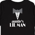 thumbnail image 4 of Inktastic Auntie Lil Man Tuxedo Front Boys Long Sleeve Toddler T-Shirt, 4 of 5
