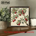 thumbnail image 5 of 2D Flat - 1pc Wood Frame Sign Pomegranates Fruit Botanical Wall Art Paintings Ideal Gift for Living Room, Bedroom, Farmhouse Corridor, Ready to Hang, 8x8 Inch Decorative Signs Plaques, 5 of 9