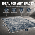 thumbnail image 2 of 8' x 10' Rectangular Blue Grey Abstract Area Rug, 2 of 9