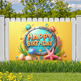 thumbnail image 2 of Marine Theme Birthday Party Banner Decorative Design Banner for Birthday Party Kids Event Celebration, 2 of 9