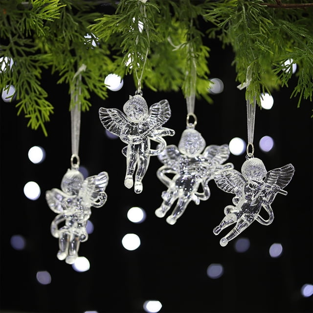 Amzcrzy Home and kitchen, Home Decoration, Holiday Decoration, Christmas Decoration Christmas Tree Pendant Transparent Snowflake Pendant Create Acrylic Envoy Pendant Christmas Decoration, Acrylic trim