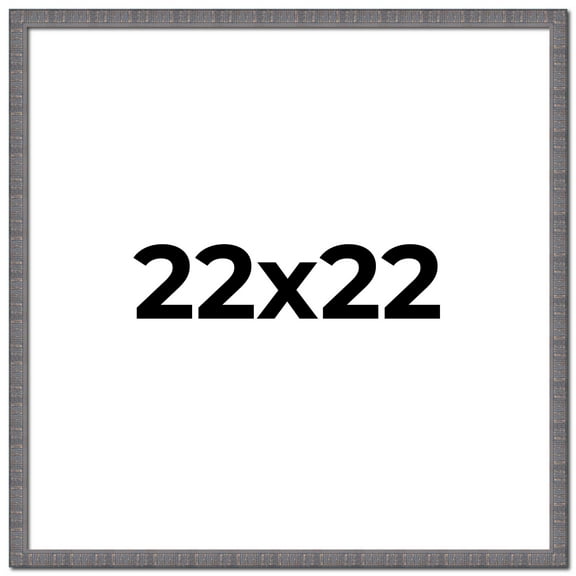 22x22 Frame Blue Kingsley Pewter Solid Wood Picture Frame Width 0.75 Inches |Interior Depth 0.5