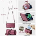 thumbnail image 3 of for iPhone 13 Pro Case, Crossbody Wallet Phone Case with RFID Blocking Kickstand, Anti-Drop Wireless Charging Card Slots, PU Leather Shoulder Bag Clutch Adjustable Strap, 3 of 9