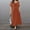Orange, variant on USSUMA Dresses for Women 2025 Casual Spring Summer Dress Short Sleeve V Neck Casual Solid Color Maxi Dress Casual Skirt Loose Dresses Business Up to 50% off Orange Dress Size-XXL