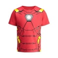 thumbnail image 5 of Marvel Avengers Iron Man Captain America Black Panther Big Boys 4 Pack Athletic T-Shirts, 5 of 5