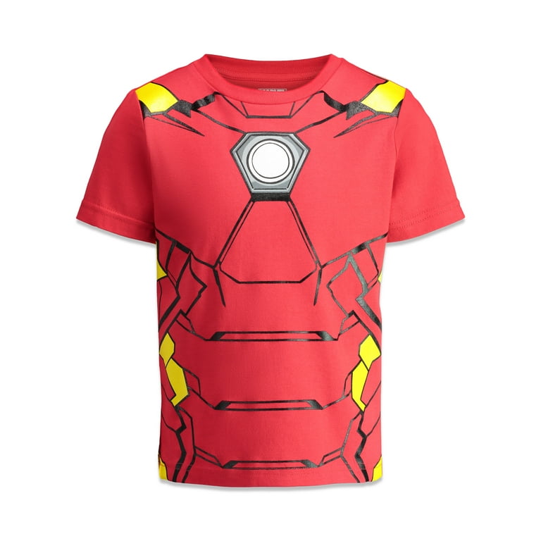 to Kid America Iron 4 Avengers Captain Toddler Pack Cosplay Big Athletic Man T-Shirts Marvel Spider-Man