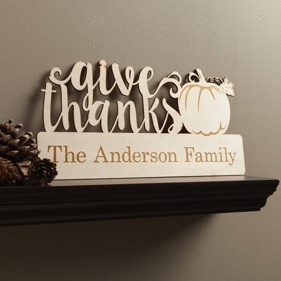 Personalized Planet Thanksgiving Wall Sign