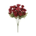 thumbnail image 2 of Artificial Flowers, Red Autumn Artificial Daisy Bouquet - 7-Stem Plastic Fake Flower for Home Decor, Wedding & Table Arrangements (15×32cm/5.9×12.6in), 2 of 9