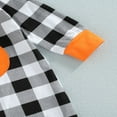 thumbnail image 3 of Combinaison Bébé Garçons Filles Manches Longues Col Rond à Carreaux Broderie Citrouille pour Halloween, 3 of 7