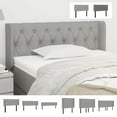 thumbnail image 2 of vidaXL Headboard with Ears Dark Gray 64.2"x6.3"x46.5"/50.4" Fabric, 2 of 34