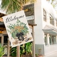 thumbnail image 3 of Welcome Summer Beach House Flag 28x40 Inch Double Sided Outside Starfish Coastal Green Eucalyptus Leaves Ocean Sea Conch Marine Bowknot Yard Outdoor Decoration, 3 of 6