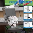 thumbnail image 3 of Soccer Ball Display Case Clear Acrylic Display Case Box with Mirror Back and Black Metal Grooved Base Stackable Holder with Removable Built-in Soccer Ball Stand for Sports Collectibles, 3 of 6