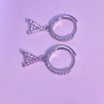 thumbnail image 7 of Hypoallergenic Small Hoop Earrings Silver Plated Cubic Zirconia Earrings Jewelry, 7 of 7