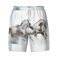 thumbnail image 5 of Rocae Running White Horses for Men's Swim Trunks Quick Dry With Two Side Pockets and One Lined Patch PocketXX-Large, 5 of 9