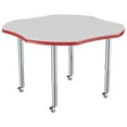 thumbnail image 4 of ECR4Kids 48in Clover Premium Thermo-Fused Adjustable Activity Table Grey/Red/Silver - Super Leg, 4 of 8