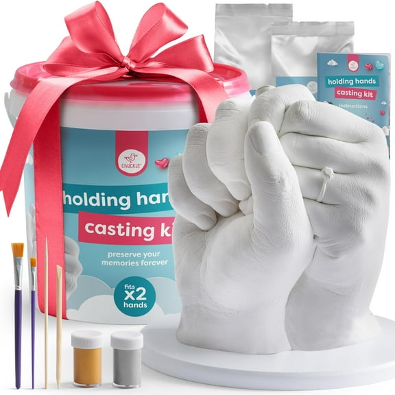 Chuckle - Hand Casting Kit Couple Gift Idea for Valentines, Wedding, Anniversary & Mother's Day