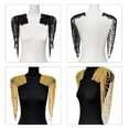thumbnail image 4 of ZPAQI Fringed Epaulets Shoulder Applique Sequined Bead Shoulder Epaulettes Garment, 4 of 15