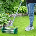 Colwelt Heavy Duty Rolling Garden Lawn Aerator, Garden Yard Rotary Push