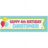 Personalized Birthday Banner, Primary Colors