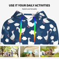 thumbnail image 4 of Wukai Cute Goose On Blue Sky Print Womens Hoodies Fleece Sweatshirts Long Sleeve Sweaters Pullover Fall Outfits Winter Clothes-Large, 4 of 7