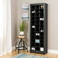 thumbnail image 3 of Prepac Space-Saving Black Shoe Storage Cabinet, 3 of 7