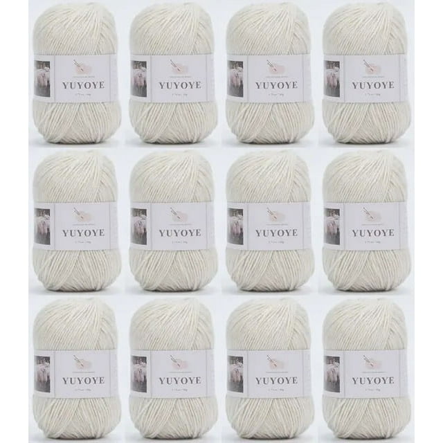 Fil de Laine Mérinos 100 % à 4 Brins, 50 g