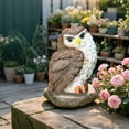 thumbnail image 4 of ICERUN Garden Statues,Resin Brown Owl Sculpture Yard Art,Fierce Owl Impression Outdoor Garden Decor,Style1, 4 of 6