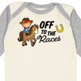 thumbnail image 4 of Inktastic Off To The Races with Cowboy on Horse Boys Long Sleeve Baby Bodysuit, 4 of 5