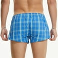 thumbnail image 4 of Mens Boxer Briefs Underwear Casual Plaid Printed Elastic Mid Waisted Breathable Side Slit Relaxed Loungewear Homewear Athletic Boxers, 4 of 5