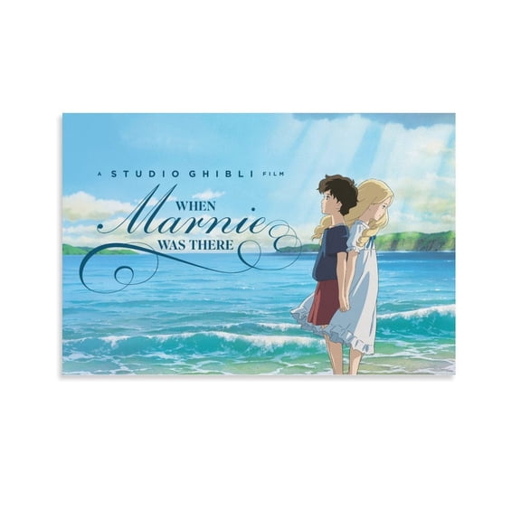 When Marnie Was There Poster Japanese Anime Artworks Canvas Poster Room Aesthetic Wall Art Prints Home Modern Decor Gifts 24x36inch(60x90cm)