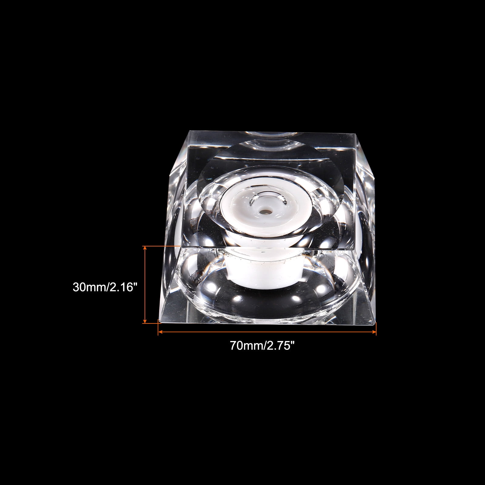 Unique Bargains Crystal LED Display Base with USB Charge 2.76" x 2.17" x 1.18"